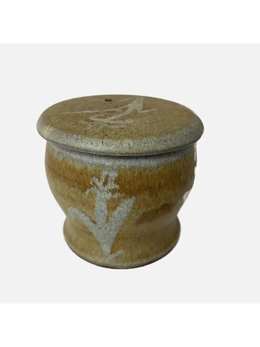 Art Pottery Butter Bell Handmade Signed Ceramic Stoneware Art Pottery 4x5”